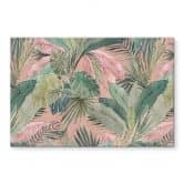 Wanddecoratie tropische bladeren in de jungle roze - Bloomery Decor - Aluminium dibond 