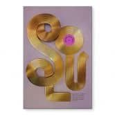 Wandbild Soul trifft auf Vinyl - Musik für die Seele - Harrison - Alu-Dibond 
