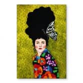 Wandbild Frau mit Schmetterling im Haar - Alu-Dibond - Hülya 