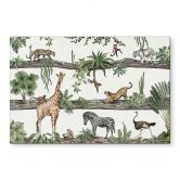 Wandbild Afrikanische Tiere im Dschungel - Kikki Belle - Alu-Dibond 