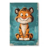 Wandbild Fröhliches Tigerbaby - Magnusson - Alu-Dibond 