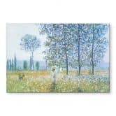 Wandbild Monet - Felder im Frühling - Alu-Dibond 