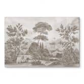 Wandbild Landschaft mit Gartenlandschaft in Beige - Ms Tiff - Alu-Dibond 