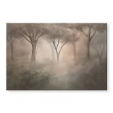 Wanddecoratie Bosmagie in de ochtendnevel Beige - Ms Tiff - Alu-Dibond 