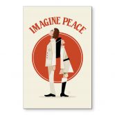 Wandbild Imagine Peace - Zwei für Frieden und Hoffnung - Retrodrome - Alu-Dibond 