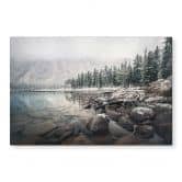 Wandbild Winterwald am See - Rostovskiy - Alu-Dibond 