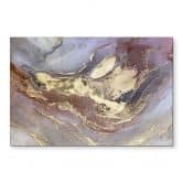 Wandbild Edle Strukturen in Gold und Violett - Shelest - Alu-Dibond 