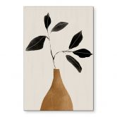 Wandbild Zweig in goldener Vase - ThingDesign - Alu-Dibond 