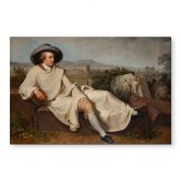 Wandbild Tischbein - Goethe in der römischen Campagna - Alu-Dibond 