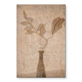 Wandbild Stillleben mit herbstlichen Blättern in Beige - Tokarev - Alu-Dibond 