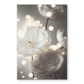 Fototapet Hvide blomster i et hav af lys - Treechild - Aluminium dibond  
