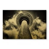 Alu-Dibond mit Goldeffekt Brown - Fernsehturm Berlin 