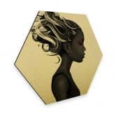 Hexagon - Alu-Dibond-Goldeffekt - Ireland - Hard to say 