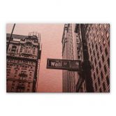 Alu-Dibond Bild Kupfereffekt - Wall Street 02 