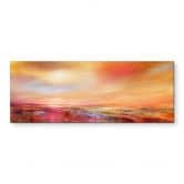 Wandbild Goldener Horizont im Abendlicht - Schmucker - Alu-Dibond Panorama 
