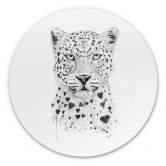 Alu-Dibond Solti - Liebevoller Leopard - Rund 
