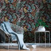Architects Paper Floral Impression - Papier peint intissé fleuris, noir 