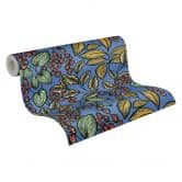 Architects Paper Vliestapete Floral Impression Blumentapete floral blau, gelb, rot, schwarz 