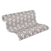 Architects Paper Vliestapete Jungle Chic Retrotapete geometrisch rosa, grau, weiß 