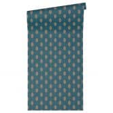 Architects Paper Papier Peint Design Absolutely Chic Graphique Bleu Marron Beige  