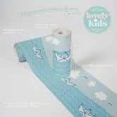 Lovely Kids selbstklebende Kinderzimmer Bordüre Paper Boat Love mit Papierbooten 