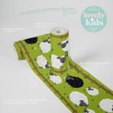 Lovely Kids selbstklebende Kinderzimmer Bordüre Sheep Family mit niedlichen Schafen 