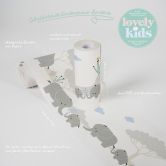 Lovely Kids selbstklebende Kinderzimmer Bordüre Elephant Family mit niedlichen Elefanten 