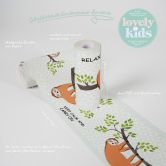 Lovely Kids selbstklebende Kinderzimmer Bordüre Chill & Relax mit süßem Faultier 