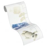 A.S. Création Bordüre Little Stars Borte mit Teddybären Kinderzimmer für Babys blau, creme, weiß 