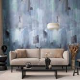 Fotobehang in blauwgrijs - modern designbehang met textuur - Vliesbehang 