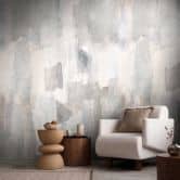Fotobehang in beige grijs - design behang in aquarel look - Vliesbehang 
