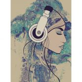 Livingwalls Fotobehang ARTist Acryl Lady 