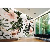 Livingwalls Fototapete Designwalls Toucan Blumen 