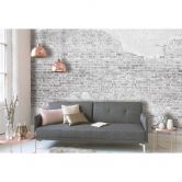 designwalls wallpaper in grey non-woven wallpaper Old Brick Wall modern stone look 