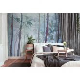 Livingwalls Fototapete Designwalls Aquarelle Fores Wald 