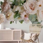 WhiteRoses bloemen behang in grijs crème - vliesbehang Designwalls 2 - 2,55 x 3,5 m 