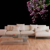 Fototapete Blumen DarkFlowers1 in schwarz lila - Vliestapete Designwalls 2 - 2,55 x 3,5 m 