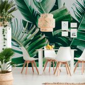 Fototapete Natur PalmFronds1 in grau grün - Vliestapete Designwalls 2 - 2,55 x 3,5 m 