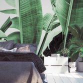 Fototapete Natur PalmFronds2 in grün weiß - Vliestapete Designwalls 2 - 2,55 x 3,5 m 