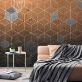 Fototapete Design DTiles2 in beige grau - Vliestapete Designwalls 2 - 2,55 x 3,5 m 