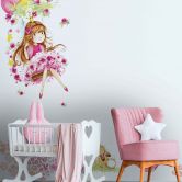 Fototapete Kinderzimmer SwingPrincess weiß rosa - Vliestapete Designwalls 2 - 2,55 x 3,5 m 