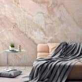 Fototapete Design MarbleBeige in beige weiß - Vliestapete Designwalls 2 - 2,55 x 3,5 m 