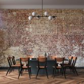 Fototapete Stein Masonry in rot beige - Vliestapete Designwalls 2 - 2,55 x 3,5 m 