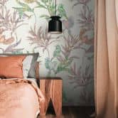 Vogel-Tapete Creme Bunt - Vliestapete mit Naturmotiv für Schlafzimmer & Wohnzimmer 