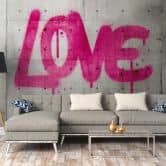 Livingwalls Tapete in Betonoptik Metropolitan Stories THE WALL Vliestapete grau, pink 