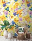 Fototapete Blumen bunt gelb - Vliestapete Blumen Pflanzen Livingwalls - matt und glatt 