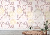 Fototapete Sternzeichen creme gelb - Vliestapete Wellness Livingwalls - matt und glatt 
