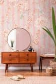 Fototapete Blumen rosa beige - Vliestapete Blumen Pflanzen Livingwalls - matt und glatt 
