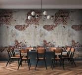Fototapete Steinoptik beige braun - Vliestapete Industrial Livingwalls - matt und glatt 