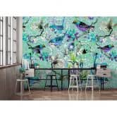 Livingwalls Fototapete Walls by Patel mosaic birds 3 